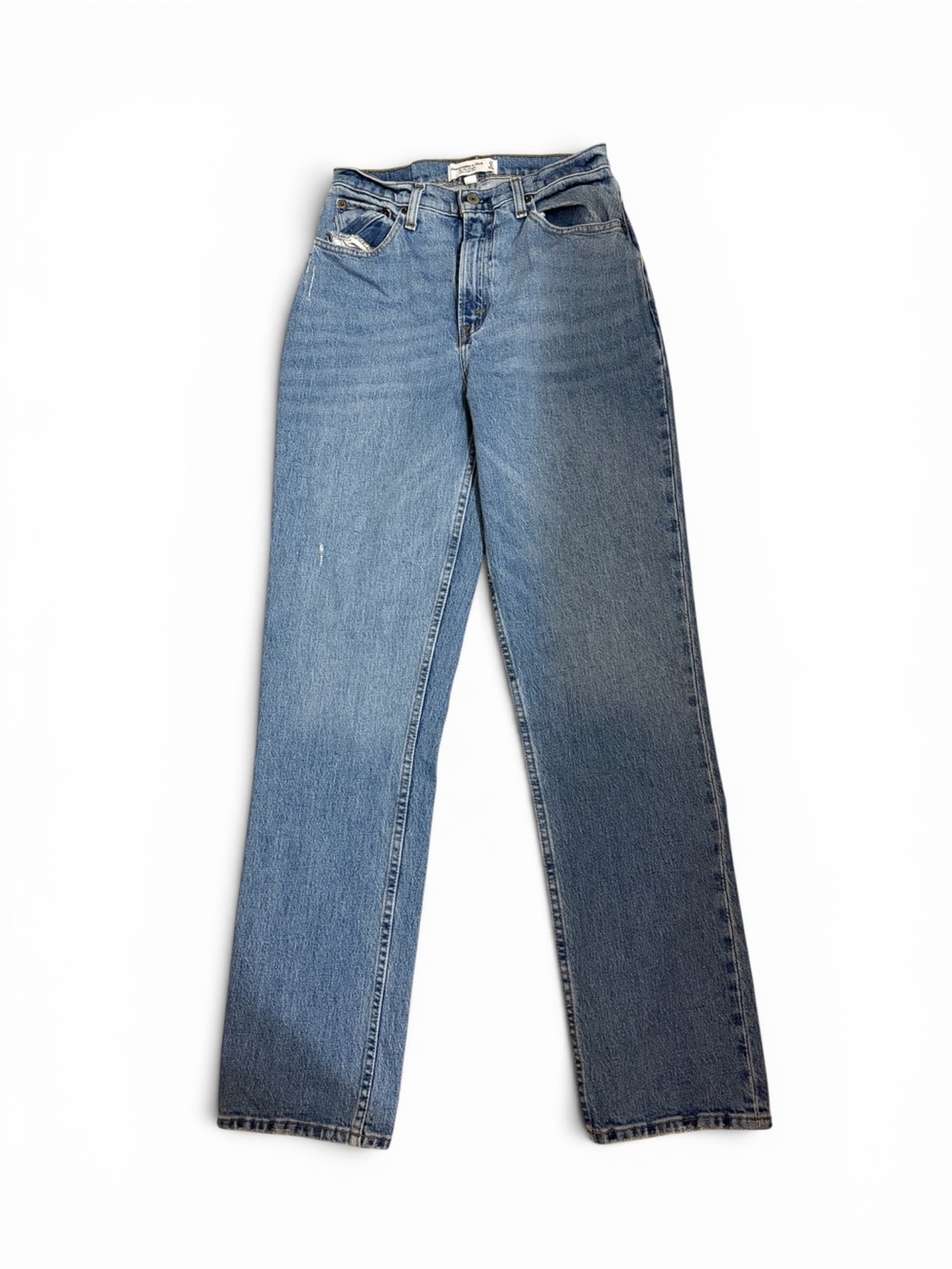 Abercrombie & Fitch 90s Straight-Leg Ultra High Rise Curve Love 27 Long NWT